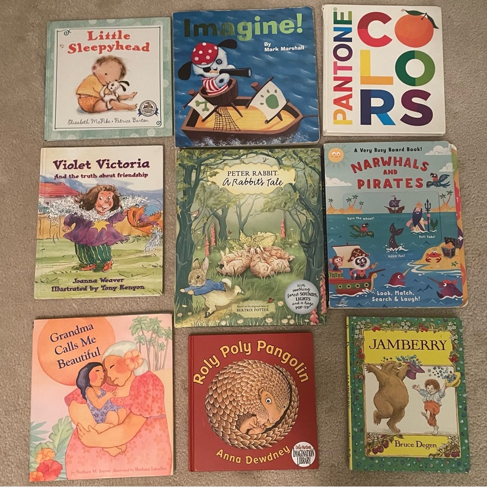9 hardcover books